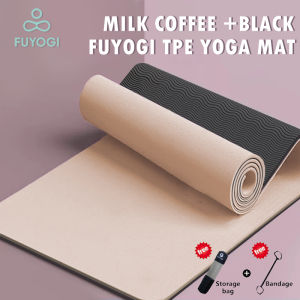 FUYOGI TPE Yoga Mat for Workout Thickness 6MM Pilates Mat Sports Fitness Body Shaping Aerobics