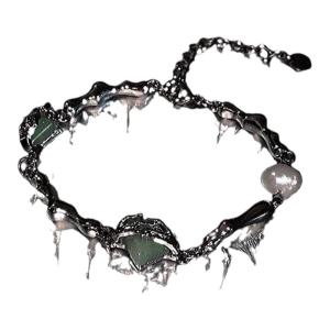 SRRMHYN New Chinese Style Jade Bracelet Couple Liquid Winding High-End Sensation Womens Mens Small Audience Design