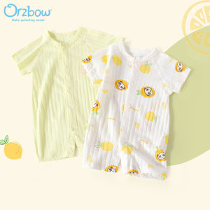 Baby Short Sleeved Boy and Gril thin Breathable Jumpsuit Baby Pure Cotton Hoodie Crawling Clothes Summer Newborn Clothes