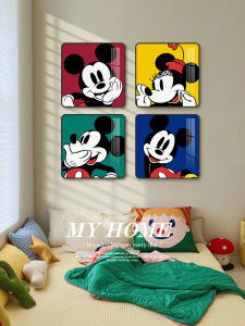 Dopamine Style Living Room Decorative Artwork Mickey Mouse Sofa Background Wall Painting Popular Restaurant Childrens Room Hanging Picture