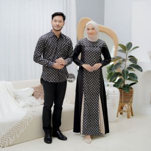 COUPLE GAMIS NEALAM BATIK SARIMBIT EXLUSIVE ALUSAN PREMIUM NEW ARRIVAL BERBUDAYA & BERGAYA KEKINIAN DI IKHSANSABIQ