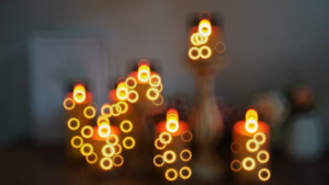 Copper Wire Flameless Candles With Embedded Star Strings LED candles Romantic Atmltwosphere Decor.