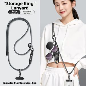 YINGYUE | Anti-Theft Adjustable Phone Lanyard with Keychain and Earphone Holder