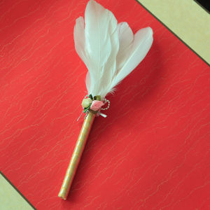 Wedding Signature Pen Acrylic Pen Stand Business Event Decoration Check-In Desk Decorative Feather Pen Basic Packaging