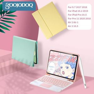 GOOJODOQ 9.7/10 Inch Wireless Bluetooth Keyboard Mouse Set Lightweight Portable For iPad Phone Colorful Keyboard