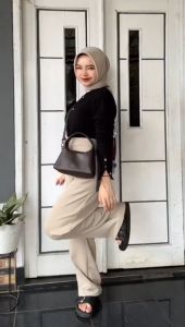 Cozie Knit Pants - CLK002 Celana Kulot Wanita Highwaist Cullotes Wanita Premium GWENFIORA