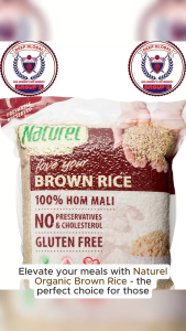 Naturel Organic Brown Rice - 2kg: Halal Certified Gluten Free A Pure Nutritious and Wholesome Choice for Every Meal