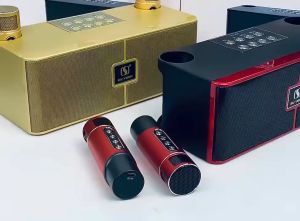 Wireless Bluetooth Dual Microphone Karaoke Speaker 3D Stereo Amplifier With Stand Bluetooth Speakers With 2 Wireless Microphones Outdoor Family KTV Stereo Mic Big Sound Speaker Set Karaoke Player bluetooth 5.0 Speaker Wireless Microphone Speaker - Lazada