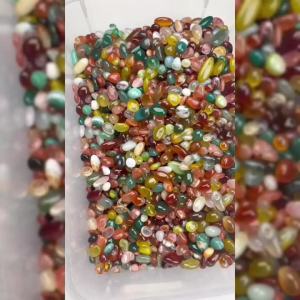 Natural Colorful Agate Gravel Minerals Reiki Chip Stones Healing Quartz Tumbled Crystals Specimen Home Aquarium Decor DIY Craft