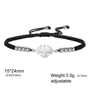 Syria Eagle Hawk Pendant Double Chains Womens Hand Bracelet Stainless Steel Syrian Flag Emblem Jewelry Gift 2026 New Wholesale