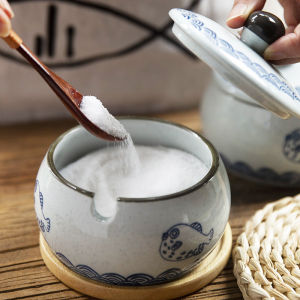 Japanese Style All Year Round Japanese Style Underglaze Seasoning Jar For Home Kitchen Ceramic Salt Jar Spicy Oil Tank Seasoning Box Lard Jar