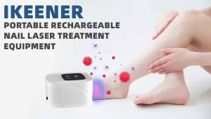 iKeener | New Finger Toenails Nails Fungus Laser Device 470nm Blue Light 650nm Red Dual Light Timer Onychomycosis Anti Fungal