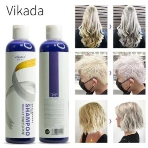 Smoothing Repairs Hair Treatment Salon Shampoo with Anti-Brass Hair Dye Permanent Pure Brass Toning for Bleached and Colored Hair
