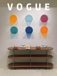 ชั้นหนังสืออะคริลิคใสชั้นวางตุ๊กตาประกอบและลงสีเองไอเดียสร้างสรรค์ติดผนังแบบกลมสำหรับแขวนผนังชั้นเก็บของชั้นวางโชว์ของตกแต่ง