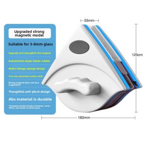 Strong Magnetic Double Sided Window Cleaner for High Rise Building Thick Glass Home Window Washing Tool