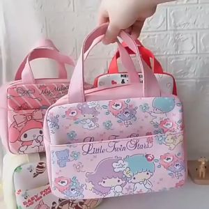 Japanese Sanrio Melody Kitty Kuromi Cinnamoroll Foldable Insulated PU leather Aluminum Foil Lunch Box Bag 保温饭盒袋
