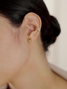 Helas | Cultivated Diamond 9K Gold Earrings