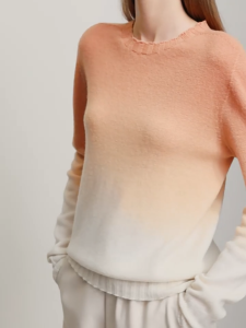 Autumn basic versatile round-neck seamless  gradient color sweater womens antibacterial top MY2-1242TM3122-B