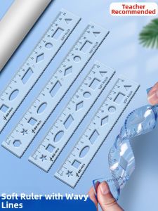 Flexible Transparent Multifunction Ruler 20cm