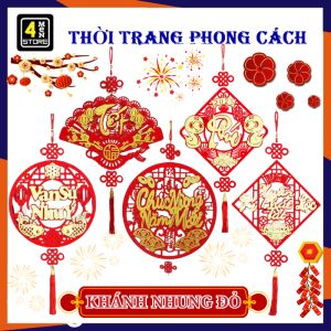 Liễn Trang Trí Tết - Khánh Đỏ Khánh Quạt Treo Tường Decor Nhà Cửa May Mắn  Mừng Xuân Tài Lộc / Quạt Xòe Đỏ Trang Trí Trung Thu Khai Trương Đám Cưới - Liễng Treo Tường Năm Mới