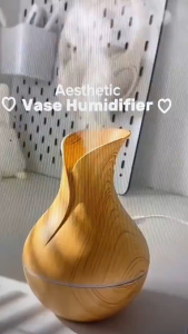 Ultrasonic Wood Grain Air Humidifier USB With 7 Color LED Lights Aromatherapy For Home