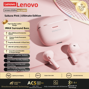 Lenovo | Half In-ear High Fidelity Noise Cancelling Bluetooth Headphones For Gaming and Sports