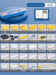 deli | Physics Educational Tool Kit Electromagnetism Optics Mechanics Teaching Aids Box