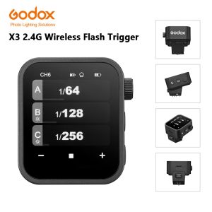 Godox X3 Flashing Device TLL Automatic Metering Touch Screen Wireless Trigger High Speed Synchronization Touch Screen Transmitter Suitable For Canon Nikon Sony Fuji  Olympus