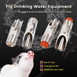 Pig Drinking Faucet 1/2 " Stainless Steel Nipple Automatic Drinker Pig Farming Equipment