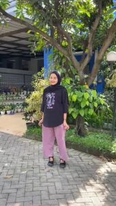 Setelan Jumbo Kekinian Seana Set Kaos Katun Combed 24s Apk Sablon Oneset Wanita Terbaru Viral Baju Atasan Blouse Dan Celana Cargo BISA DIBELI TERPISAH