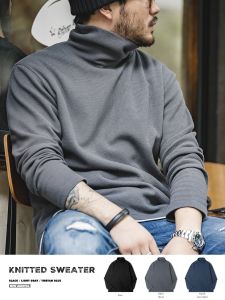 MADEN | Grey American Casual Waffle Crewneck Thermal Underwear Long Sleeve T-shirt