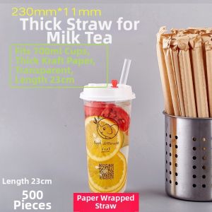 Juice Beverage Boba Tea Thick Straw 1000 Pcs