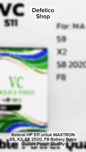 Baterai HP Maxtron S9 Big S10 S11 S8 2020 VC Double Power Batrai Batre 6Cmx8.9Cm