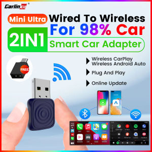 CarlinKit | Mini Ultra CarlinKit 5.0 Wired To Wireless Adapter Wireless Android Auto Wireless CarPlay USB Dongle For iPhone Android Phone