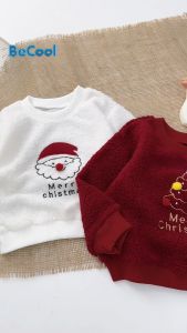 Áo Cây Thông Noel Chất Lông Cừu Cho Bé Trai Bé Gái 8-20kg BECOOL