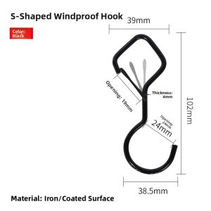 YUHANG | Windproof Anti-Drop Large Hook for Hanging Baskets and Hats in Bathroom and Kitchen