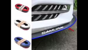 Car Front Bumper Lip Carbon Fiber Rubber Universal Protector Bumper Lip Strip Spoiler Side Skirt Rubber Anti Scratch Protector