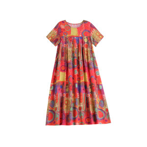 Elegant Chiffon Print Slimming Summer Dress