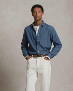 Polo Ralph Lauren Men Classic Fit Denim Long Sleeve Shirt