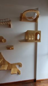 Tailored Haven: Customized Solid Wood Wall-Mounted Cat Furniture Structures and Houses Customized Just for Your Feline Friend- Series 1