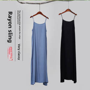 2024 New Arrival Extended Slip Dress Anti-Static Anti-Penetration Underdress Slip Dress Fashion Tape Sling Basic Womens Summer Thin Bottoming Skirt