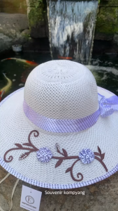 TOPI PANTAI WANITA BUNGA PELINDUNG UV/COCOK DI BAWA KE PANTAI
