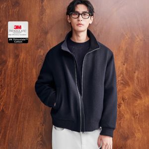 MIANXIANSHENG | Warm Stand-collar Full Wool Jacket 3M Thinsulate Quilted Liner