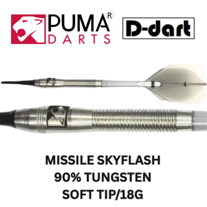 TUNGSTENS SOFT TIP DART - 18G MISSILE SKYFLASH 90% TUNGSTEN SOFT DARTS (ARROW DART LEMBUT)