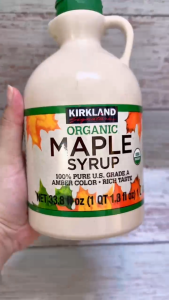 KIRKLAND [Bình 1 L] SI RÔ CÂY PHONG HỮU CƠ [CANADA] Organic Maple Syrup