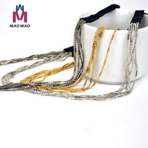 แหวนผมโลหะแบบยืดหยุ่นสำหรับผู้หญิง แหวนผมแบบเรียบง่ายแบบหลายชั้น แหวนผมแบบโลหะโปร่งใส แหวนผมแบบหวานๆ สำหรับผู้หญิง