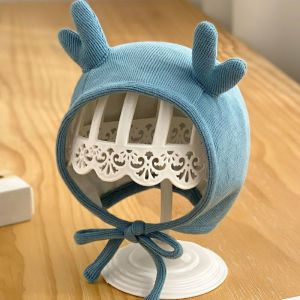 CAE - Topi Kupluk Anak Bayi Laki Perempuan 0-1 Tahun Tanduk Rusa Beanie Hat Import