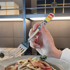 Colorful Main Course Fork Western Dining Utensils Home Use Children Salad Fork High Aesthetic Value Self Kept Model by Owner