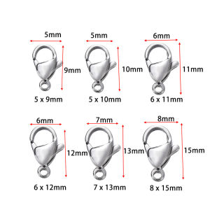 10/20Pcs Stainless Steel Lobster Clasps Gold Color Lobster Clasps Hooks Connectors For DIY Jewelry Making Findings Accessories