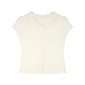Short Sleeve Knitted Cardigan Lightweight Soft